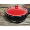 Black and red Biosa clay pot for cooking in Vitro, Gas and oven