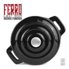 MGF®Ferro by Sergi Arola 10 cm mini pot, cast iron, suitable for all types of cookers, dishwasher and oven, including induction, energy saving and easy cleaning