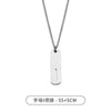HNSP Stainless Steel Initial Pendant Chain Necklace For Men Gift Rectangle Hollow 26 Letter Name Tags Jewelry Accessories