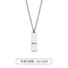 HNSP Stainless Steel Initial Pendant Chain Necklace For Men Gift Rectangle Hollow 26 Letter Name Tags Jewelry Accessories