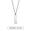HNSP Stainless Steel Initial Pendant Chain Necklace For Men Gift Rectangle Hollow 26 Letter Name Tags Jewelry Accessories
