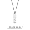 HNSP Stainless Steel Initial Pendant Chain Necklace For Men Gift Rectangle Hollow 26 Letter Name Tags Jewelry Accessories