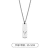 HNSP Stainless Steel Initial Pendant Chain Necklace For Men Gift Rectangle Hollow 26 Letter Name Tags Jewelry Accessories