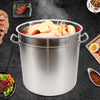 35L Multipurpose Thickened Stainless Steel Cooking Pot Large Capacity Soup Stock Pot with Lid Handle for Home Restaurant