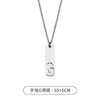 HNSP Stainless Steel Initial Pendant Chain Necklace For Men Gift Rectangle Hollow 26 Letter Name Tags Jewelry Accessories
