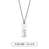 HNSP Stainless Steel Initial Pendant Chain Necklace For Men Gift Rectangle Hollow 26 Letter Name Tags Jewelry Accessories