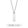 HNSP Stainless Steel Initial Pendant Chain Necklace For Men Gift Rectangle Hollow 26 Letter Name Tags Jewelry Accessories
