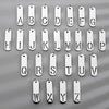HNSP Stainless Steel Initial Pendant Chain Necklace For Men Gift Rectangle Hollow 26 Letter Name Tags Jewelry Accessories