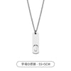 HNSP Stainless Steel Initial Pendant Chain Necklace For Men Gift Rectangle Hollow 26 Letter Name Tags Jewelry Accessories